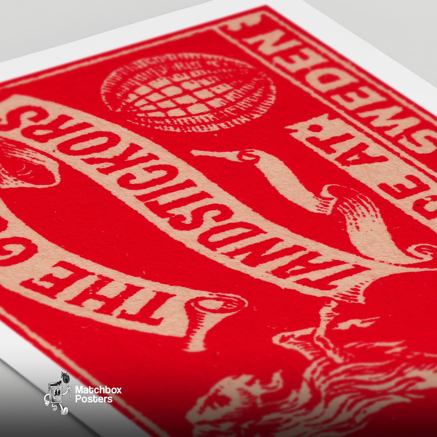 The Goat - vintage matchbox label print - close-up detail