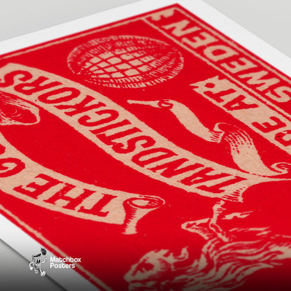 The Goat - vintage matchbox label print - close-up detail