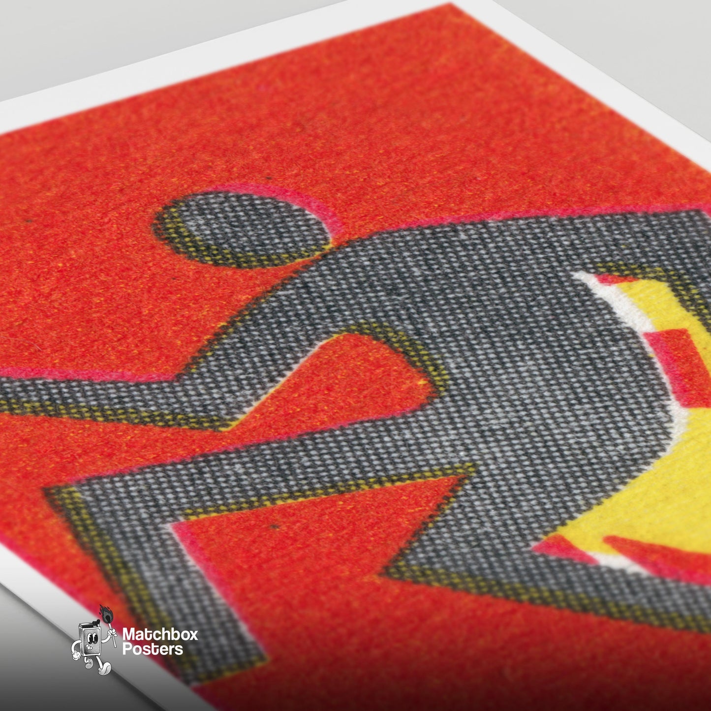 Abstract Figure - vintage matchbox label print - close-up detail