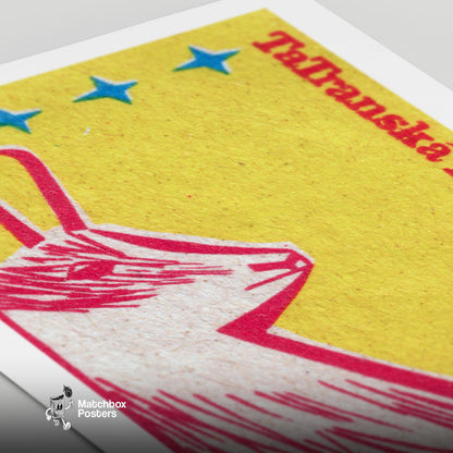 Red Goat - vintage matchbox label print - close-up detail