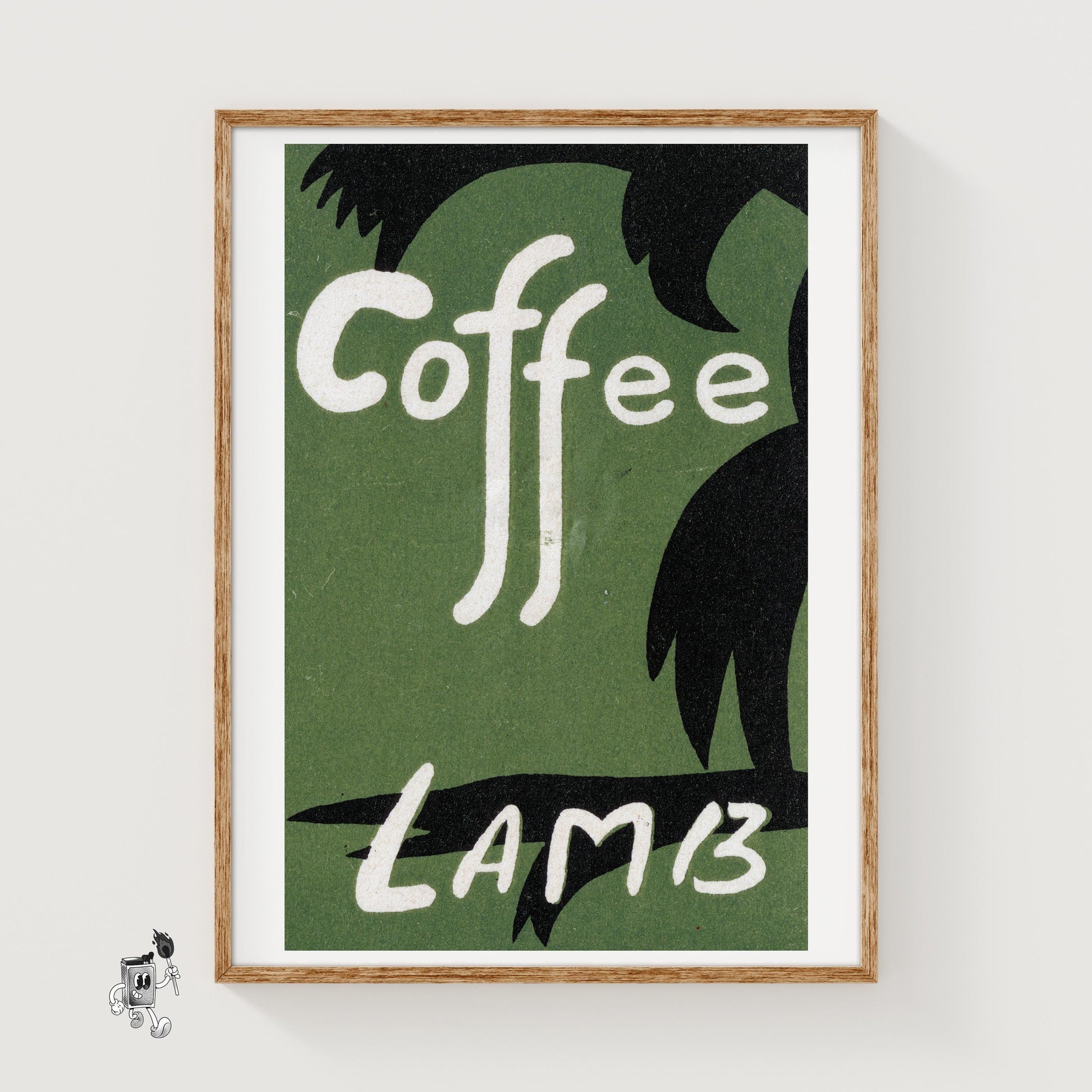 Coffee - vintage matchbox label print
