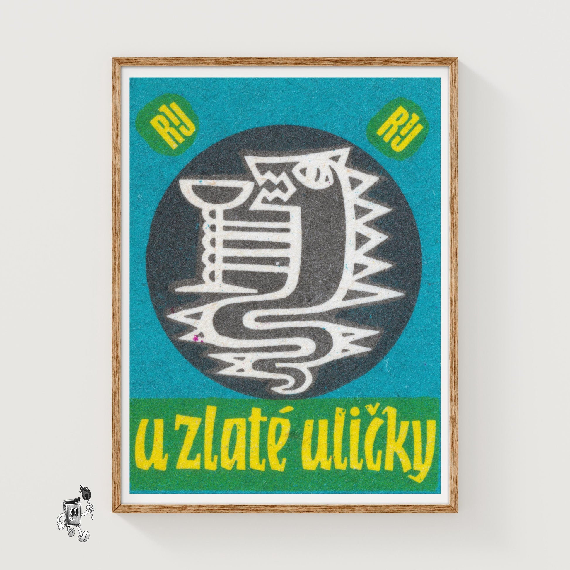 Dragon Goblet - vintage matchbox label print