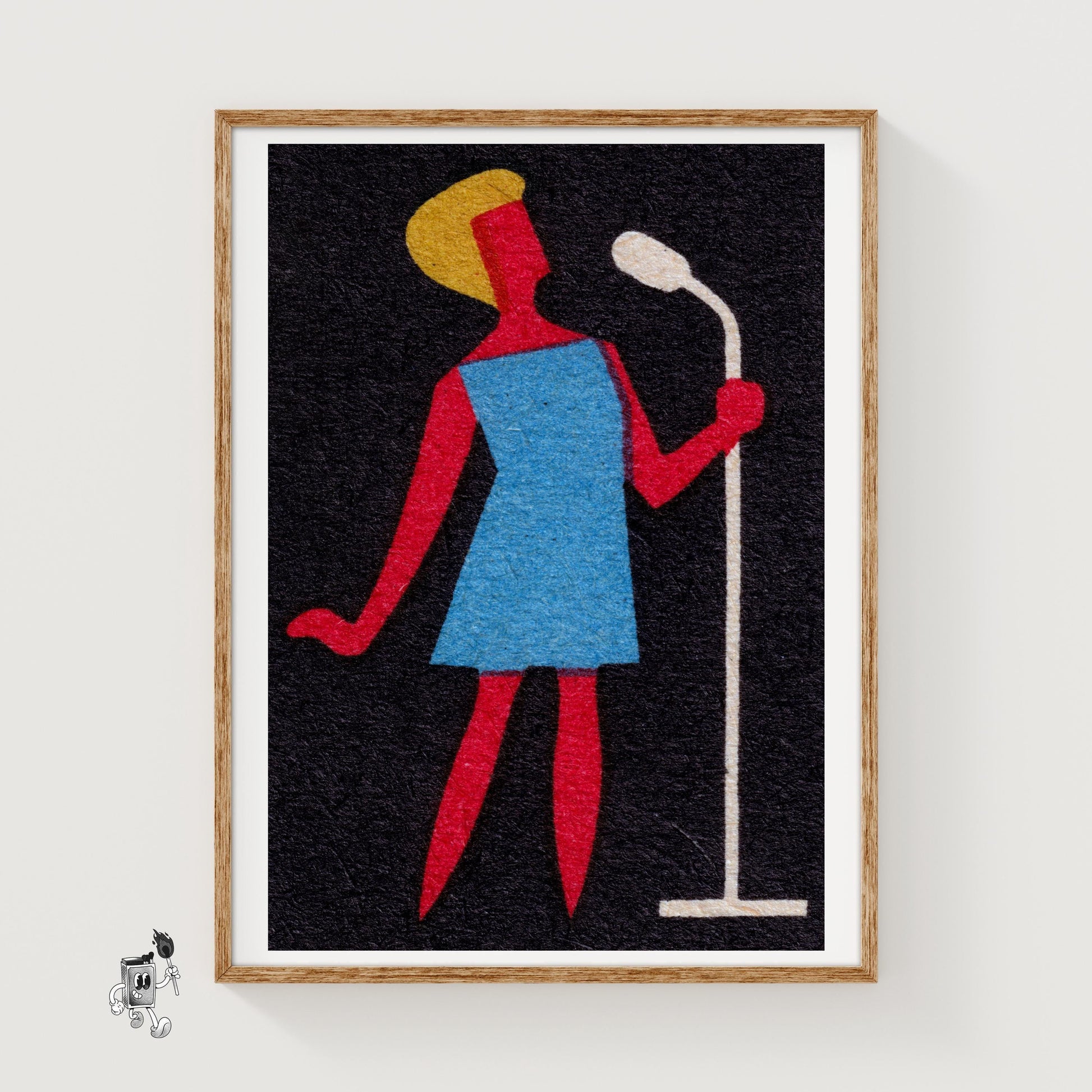Singer - vintage matchbox label print