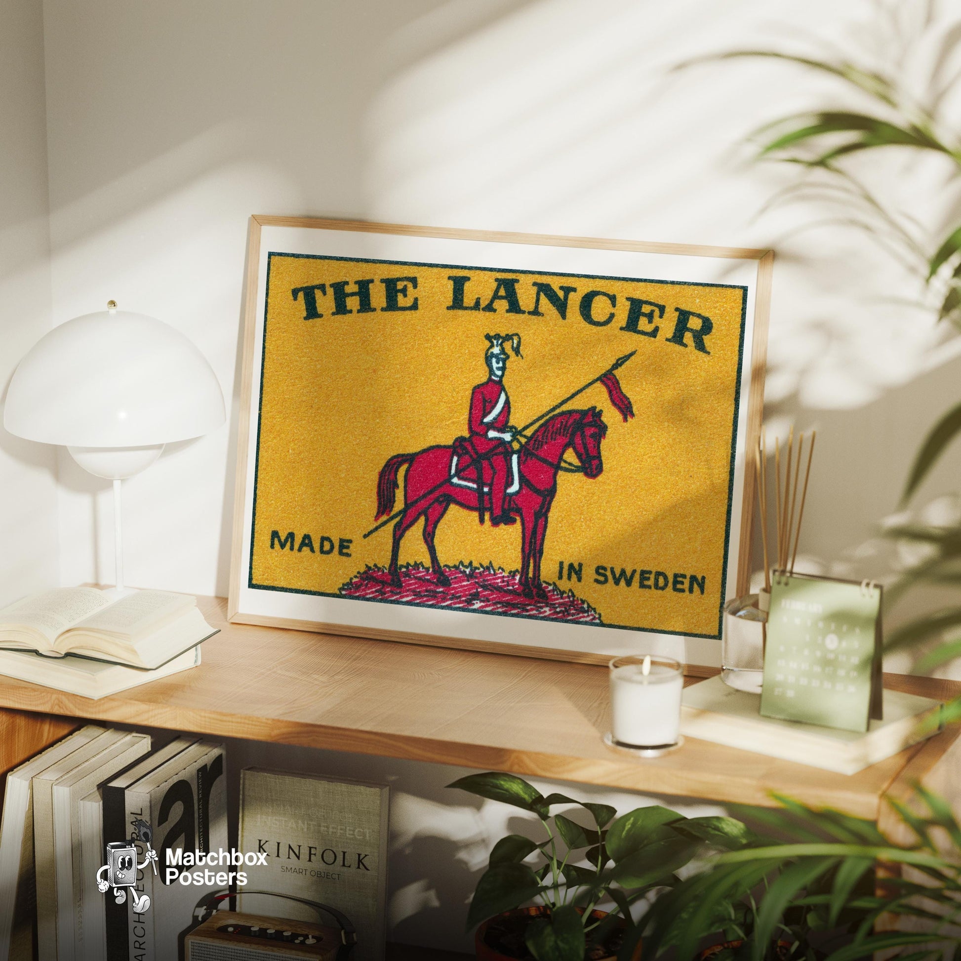 Lancer Sweden 1920s-30s Matchbox Label - vintage matchbox label print - office wall