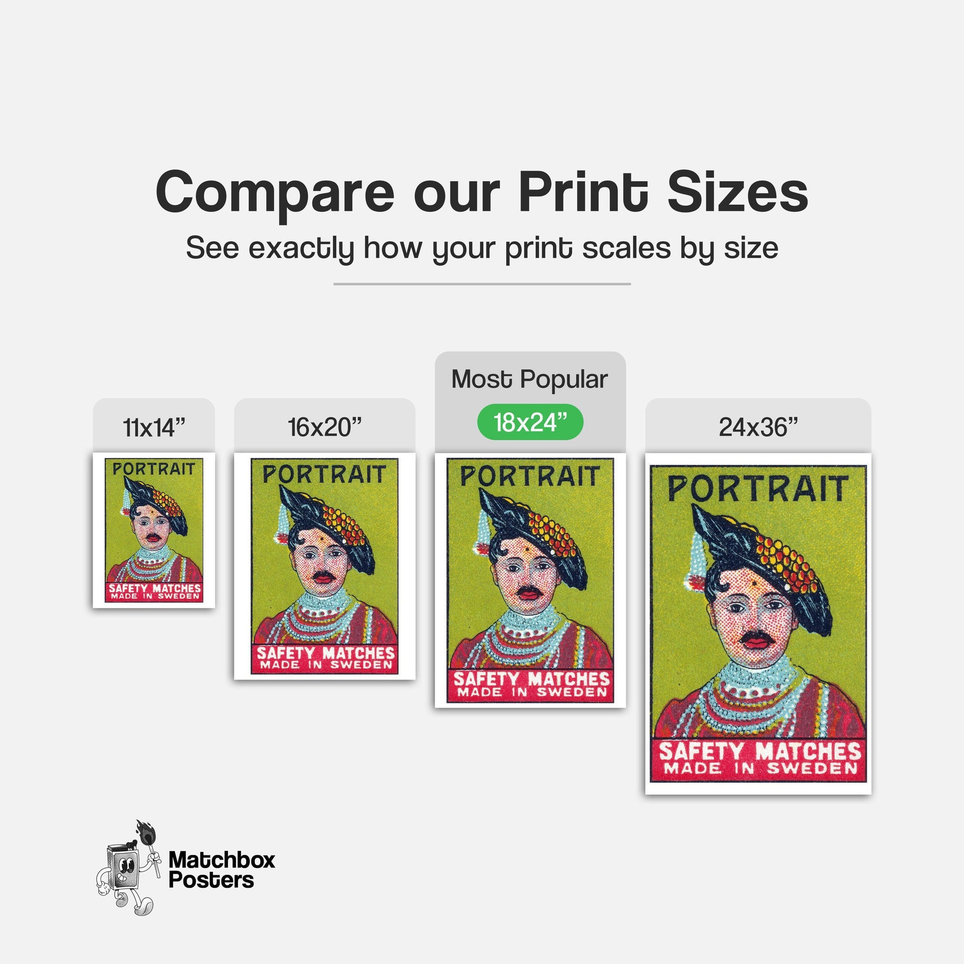Fashionable Man Portrait - vintage matchbox label print - gallery wall preview