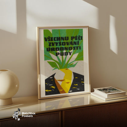 Turnip - vintage matchbox label print - size comparison