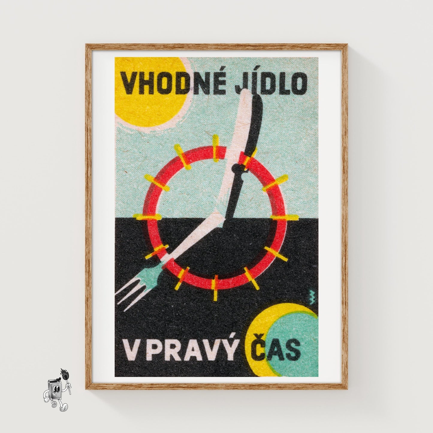 Czech Matchbox Print, Vintage Food Label - vintage matchbox label print