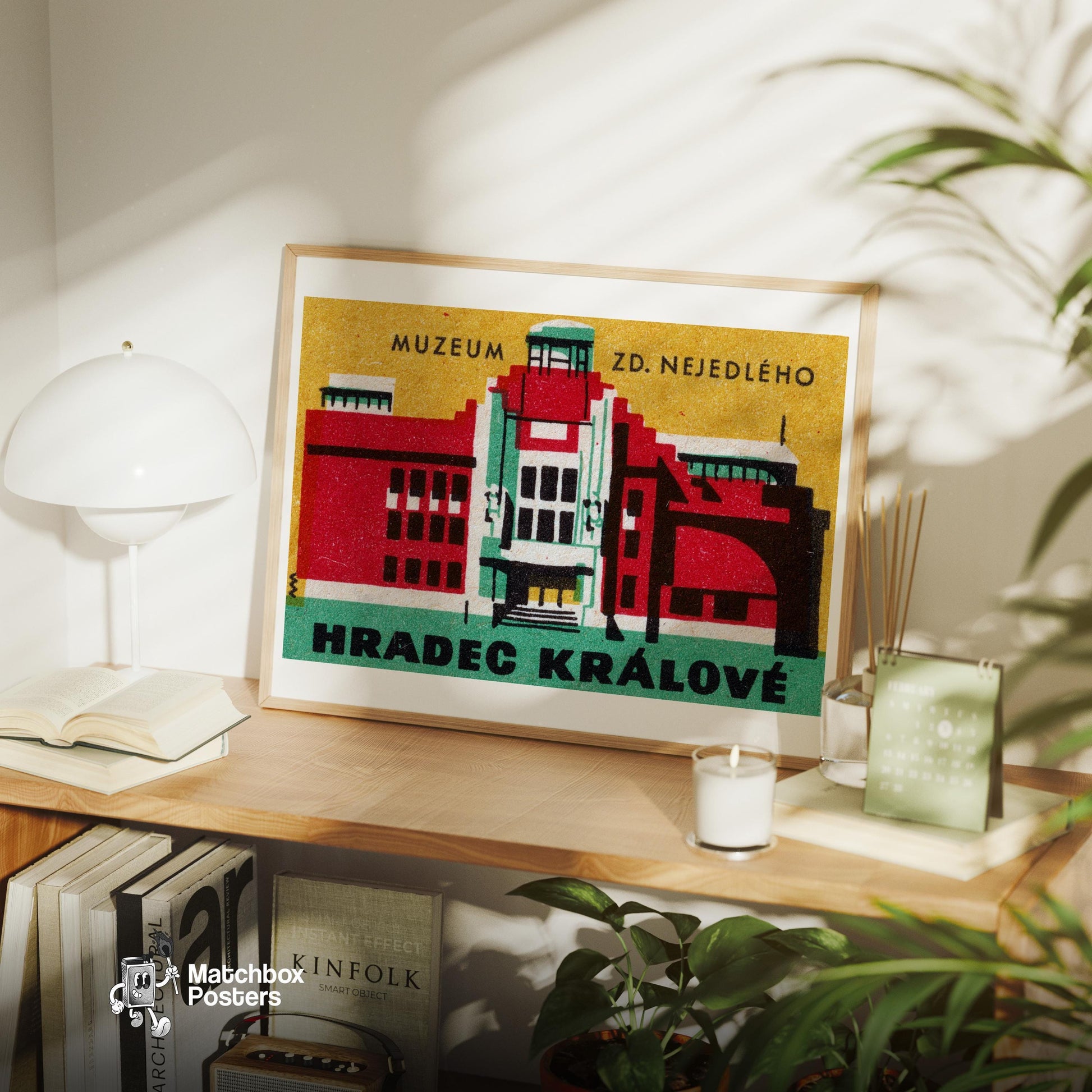 Zd Nejedleho Museum - vintage matchbox label print - office wall