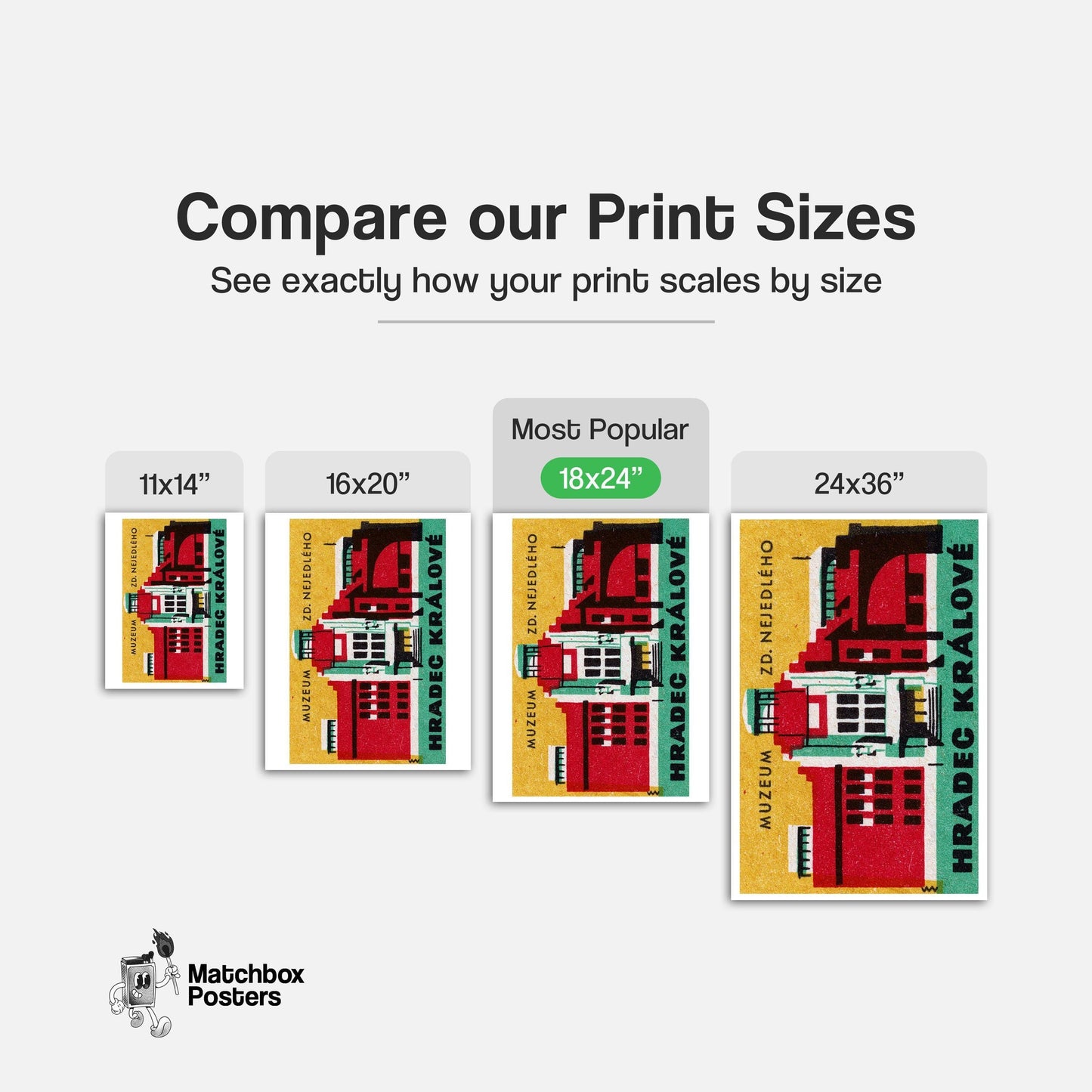 Zd Nejedleho Museum - vintage matchbox label print - gallery wall preview