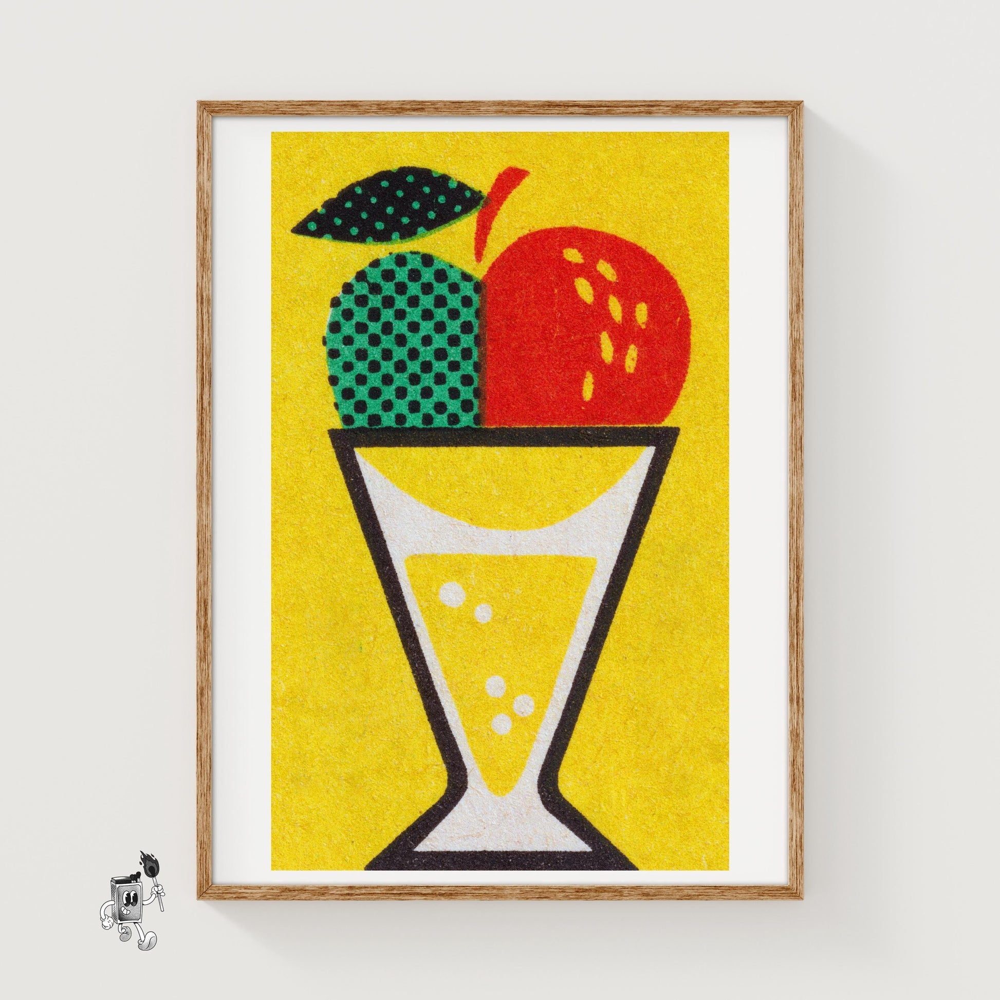 Fruit Juice - vintage matchbox label print