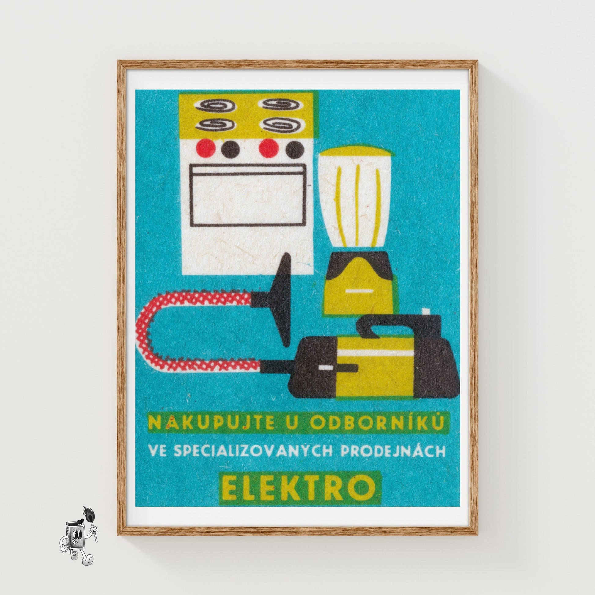 Electric Appliances - vintage matchbox label print