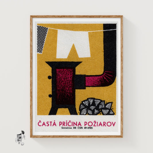 Industrial Equipment - vintage matchbox label print