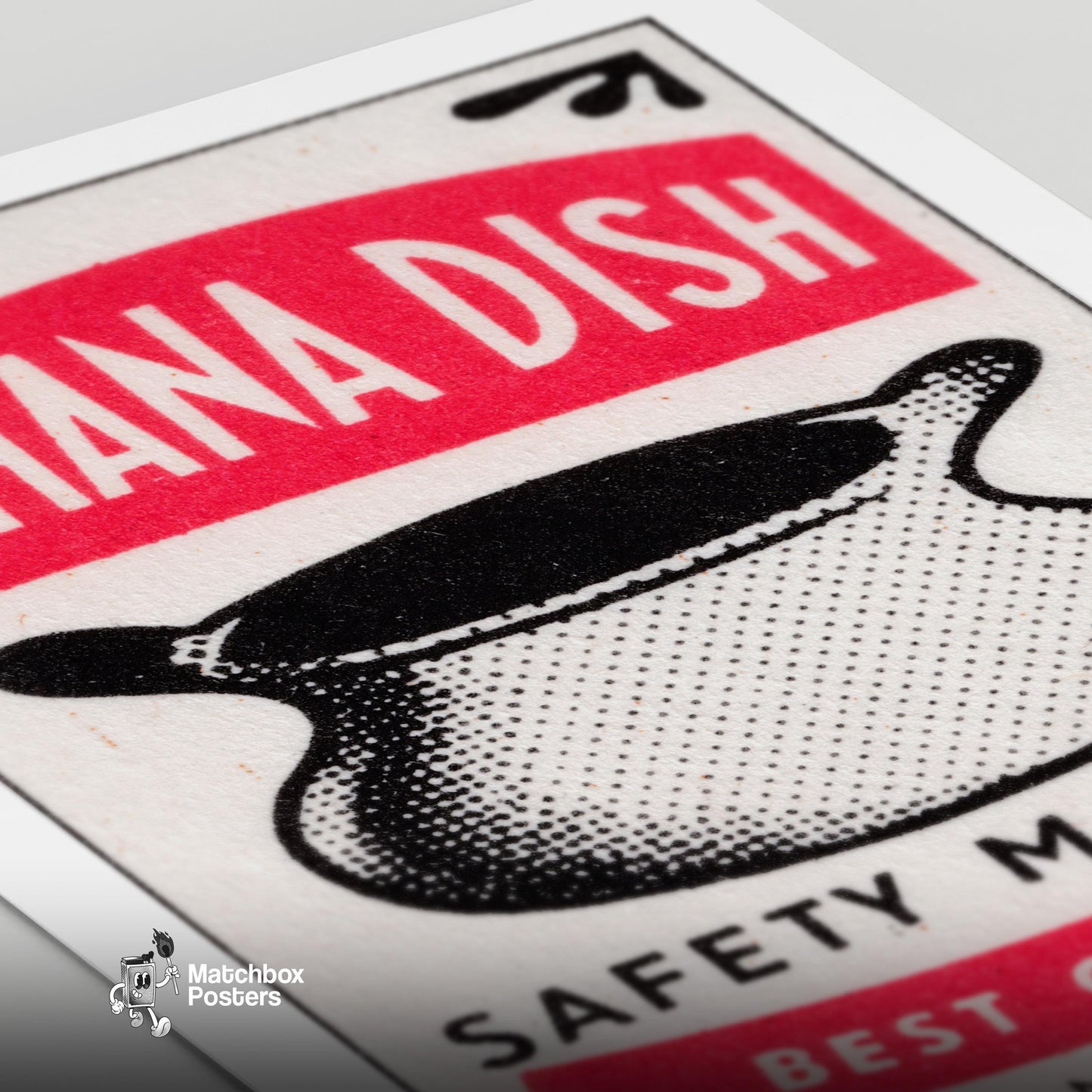 Cooking Pot - vintage matchbox label print - close-up detail