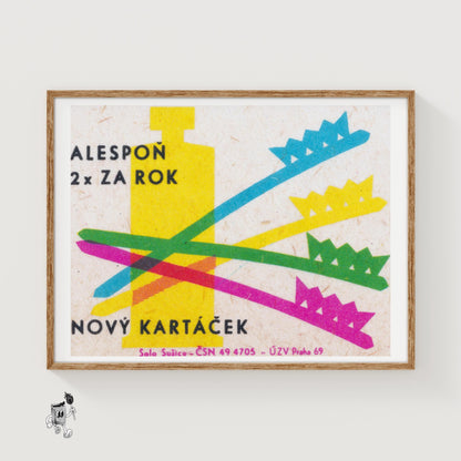 New Toothbrush Every 6 Months - vintage matchbox label print