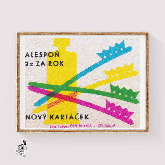 New Toothbrush Every 6 Months - vintage matchbox label print