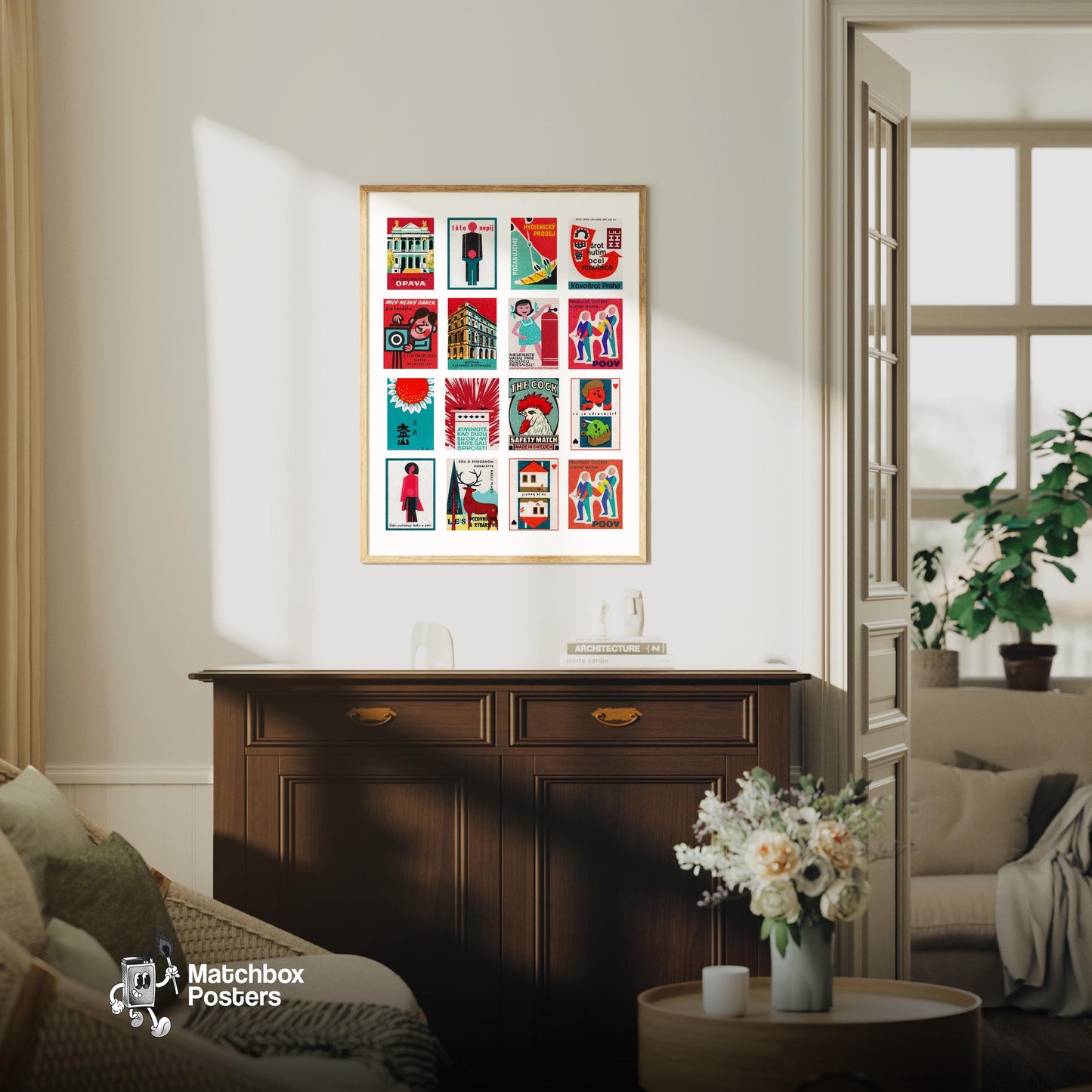 Collection Of Vintages - vintage matchbox label print - framed wall art preview