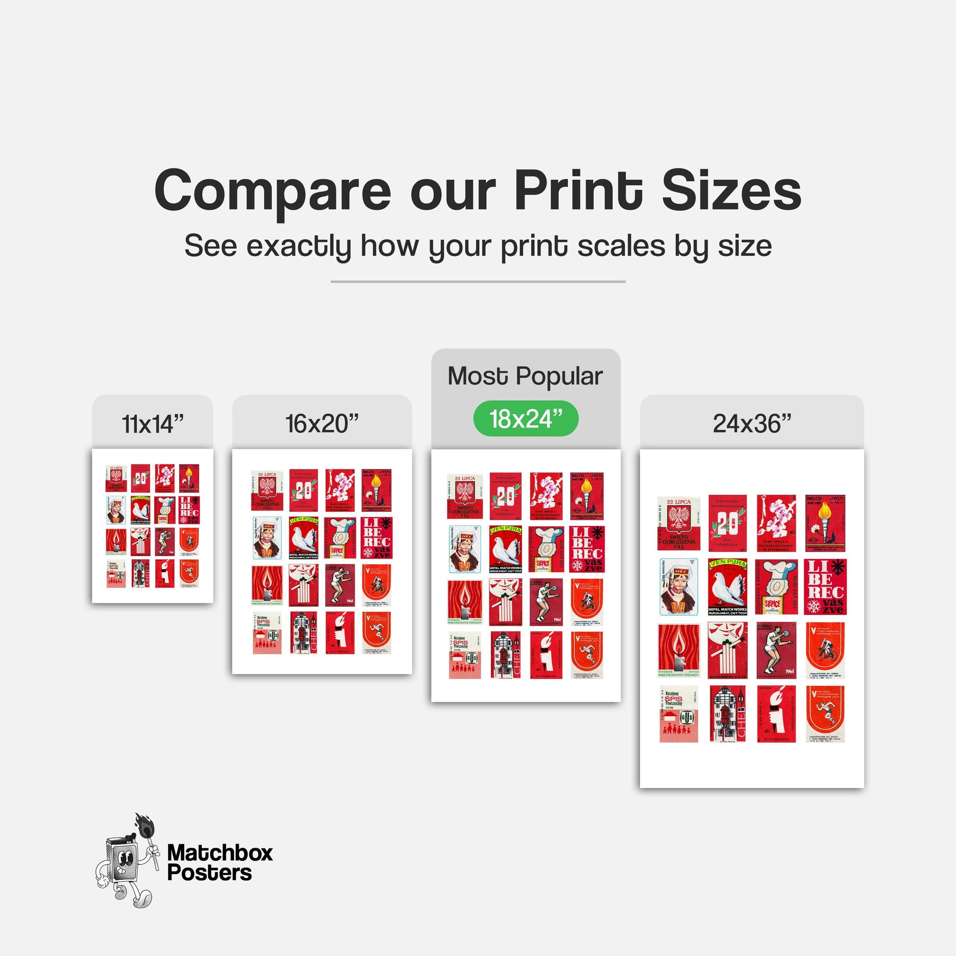 Red and White Collage - vintage matchbox label print - office wall