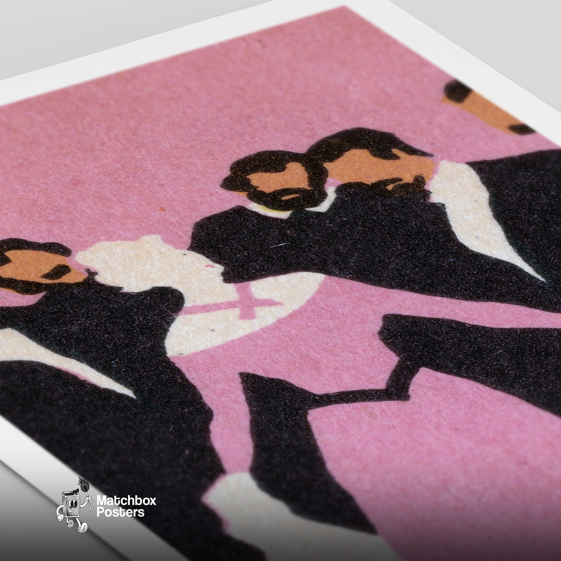 Formal Gathering - vintage matchbox label print - close-up detail