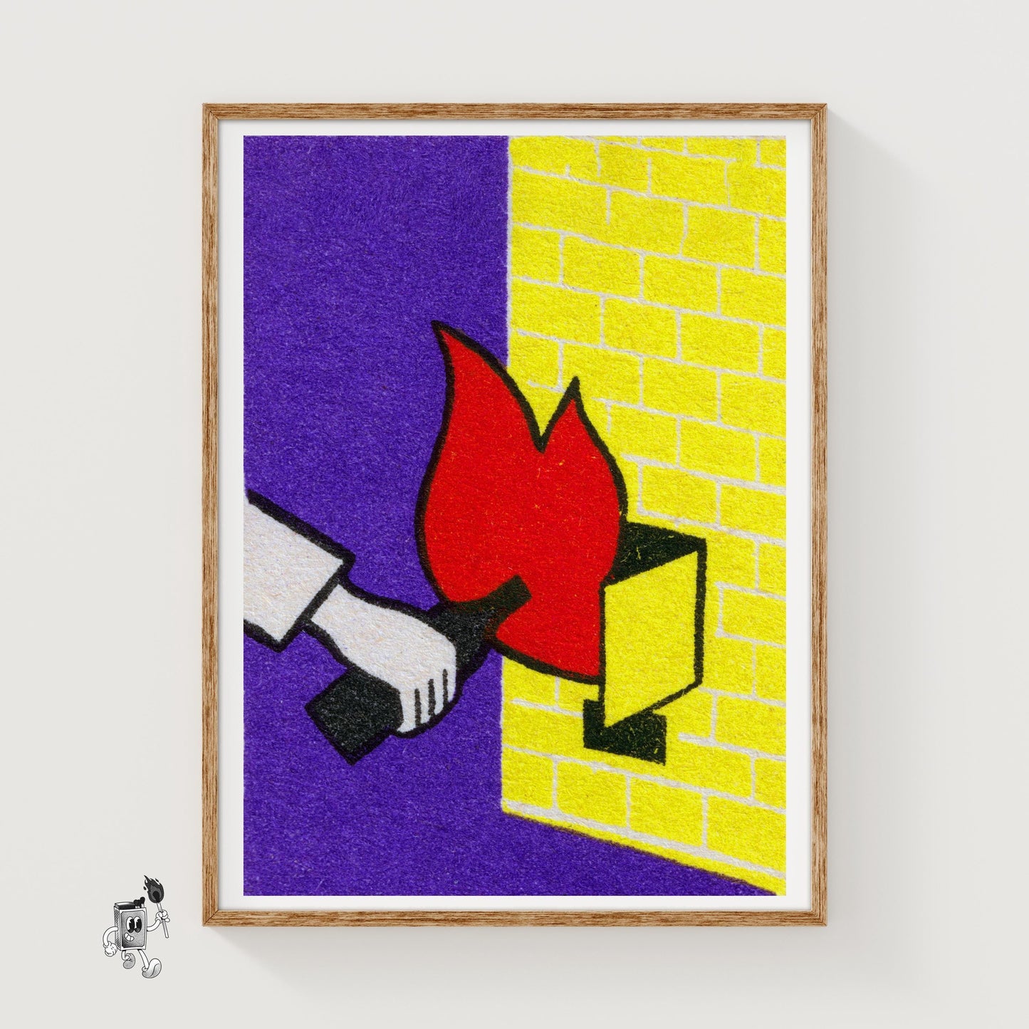 Fire Starter - vintage matchbox label print