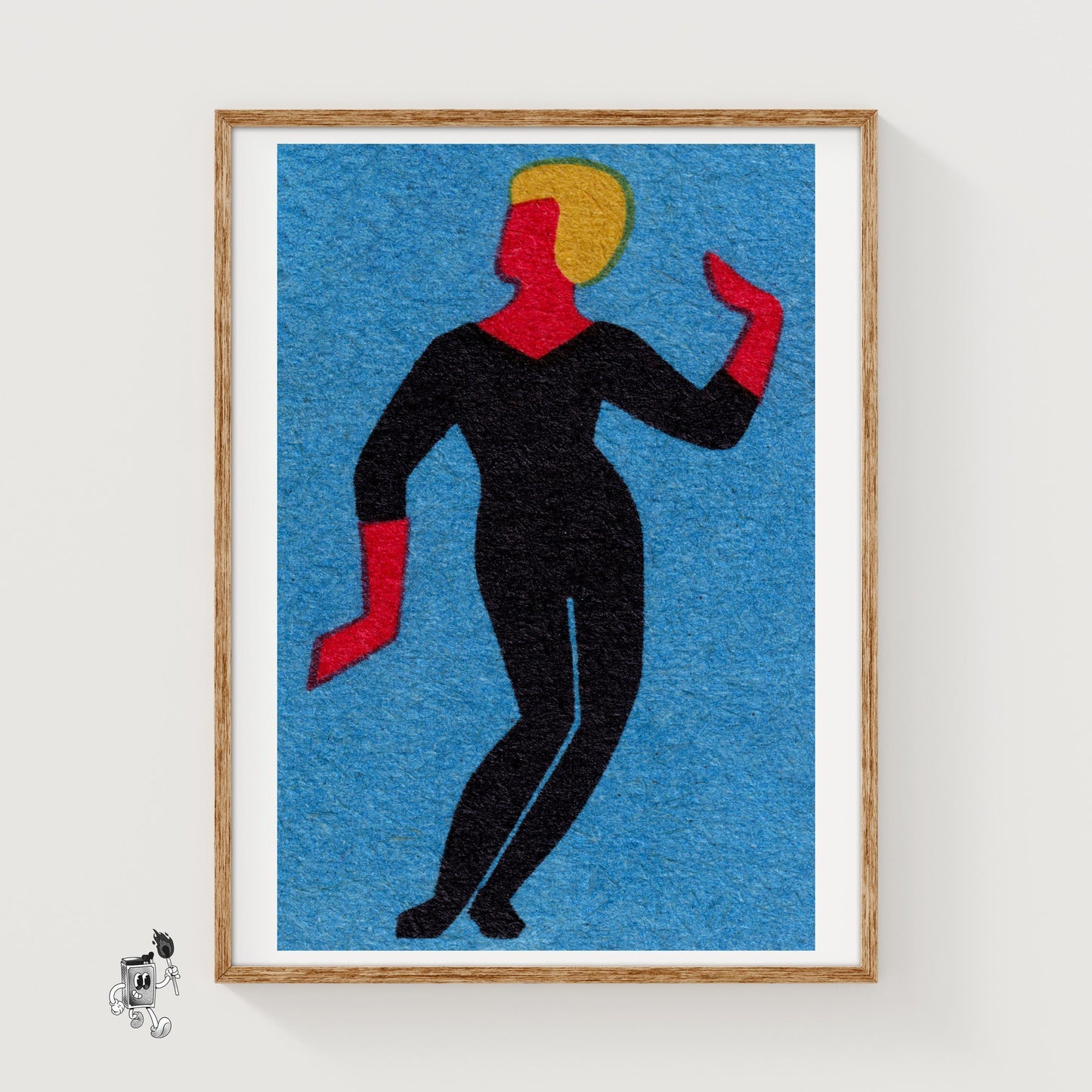 Dancer - vintage matchbox label print