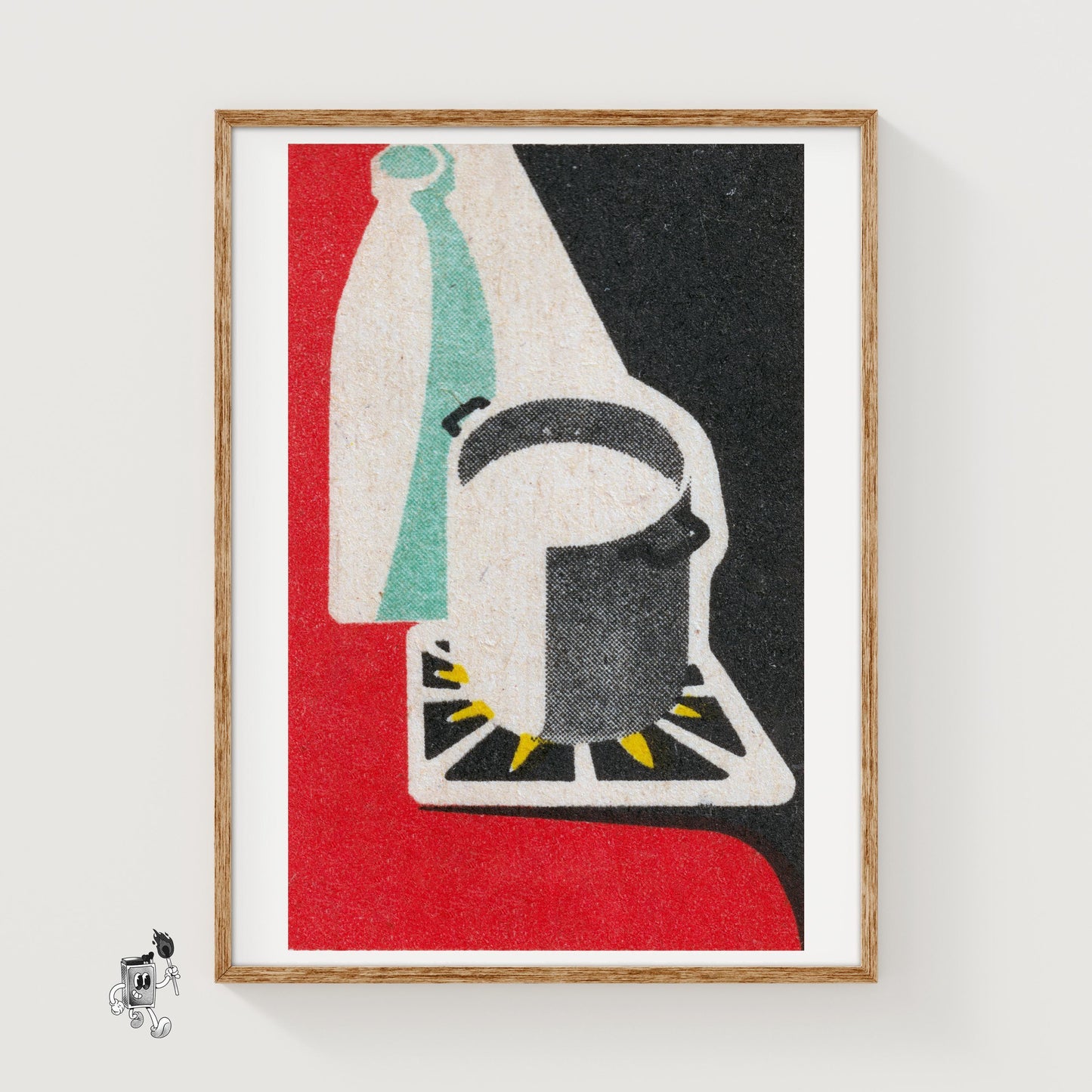 Milk Pot - vintage matchbox label print
