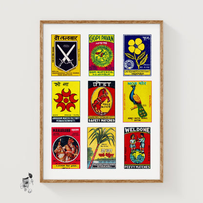 Collection Of Vintages - vintage matchbox label print