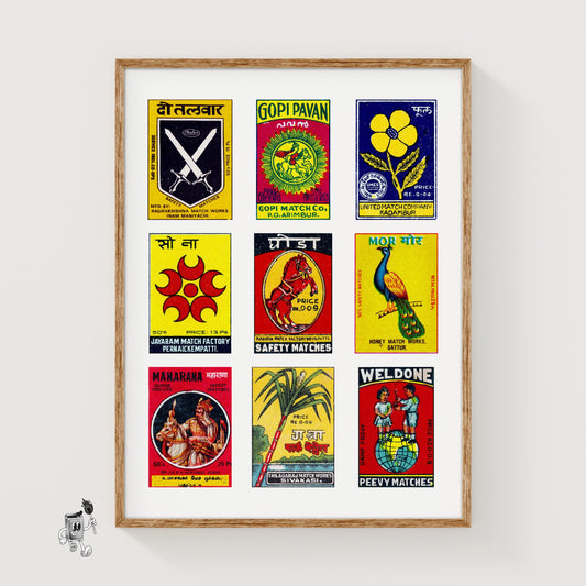 Collection Of Vintages - vintage matchbox label print
