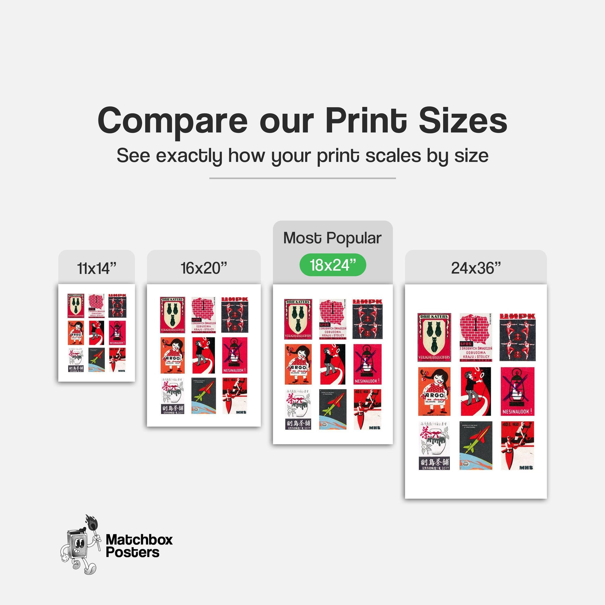 Red and Blacks Grid Print - vintage matchbox label print - office wall