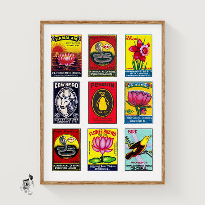 Matchbox Label - vintage matchbox label print