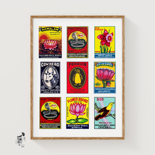 Matchbox Label - vintage matchbox label print