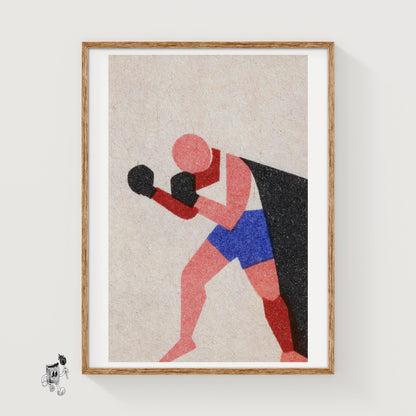 Boxer - vintage matchbox label print