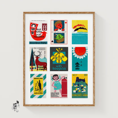 Collection Of Vintages - vintage matchbox label print