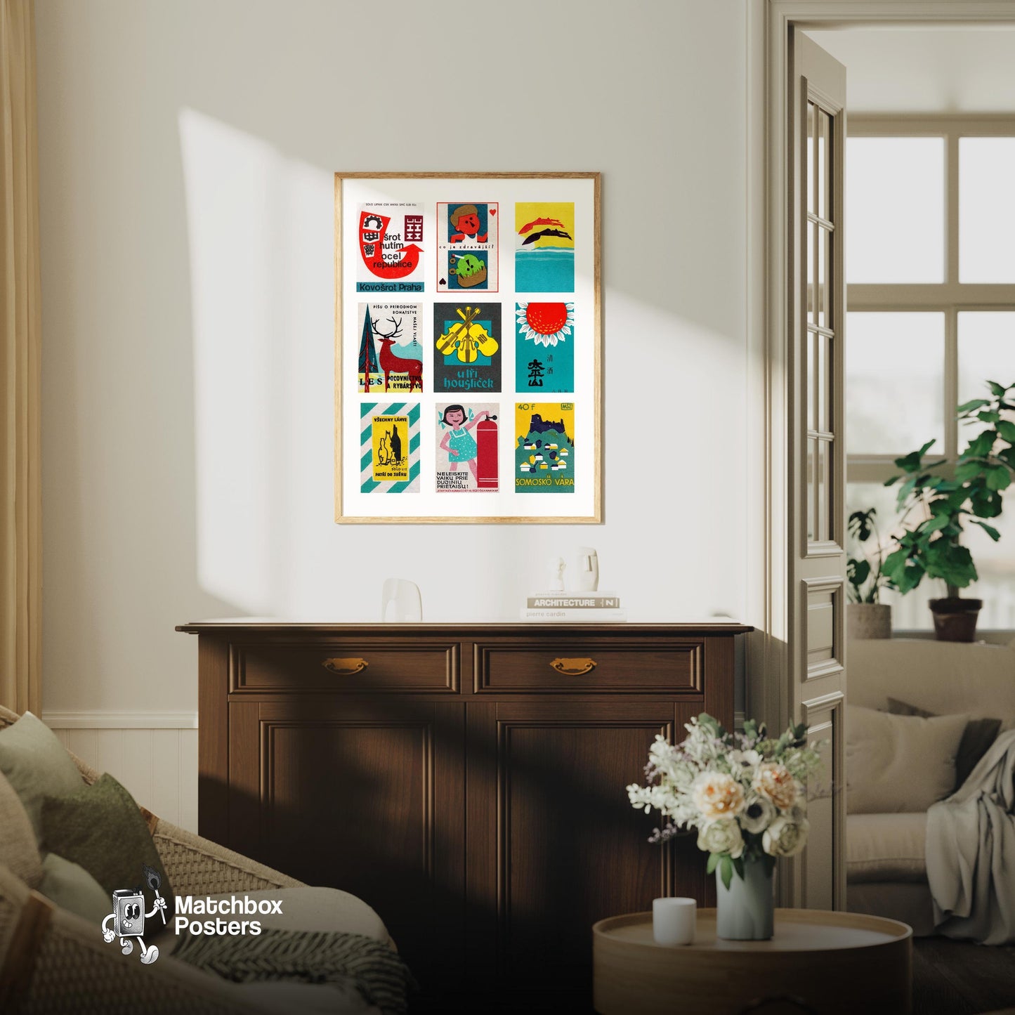 Collection Of Vintages - vintage matchbox label print - framed wall art preview