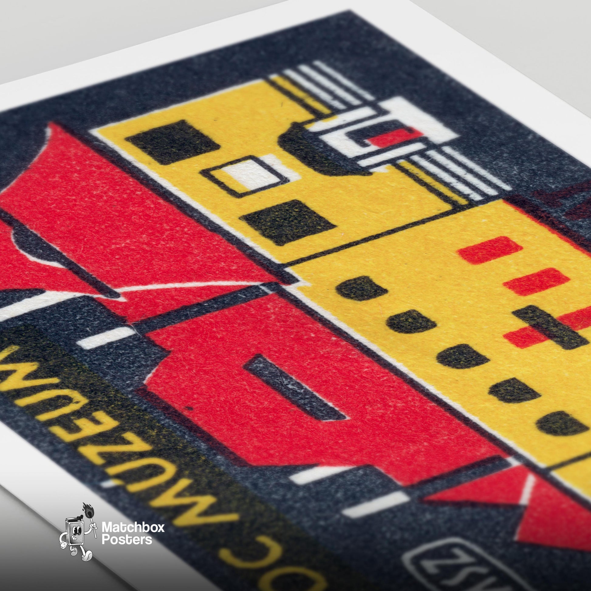 Paloc Museum - vintage matchbox label print - close-up detail