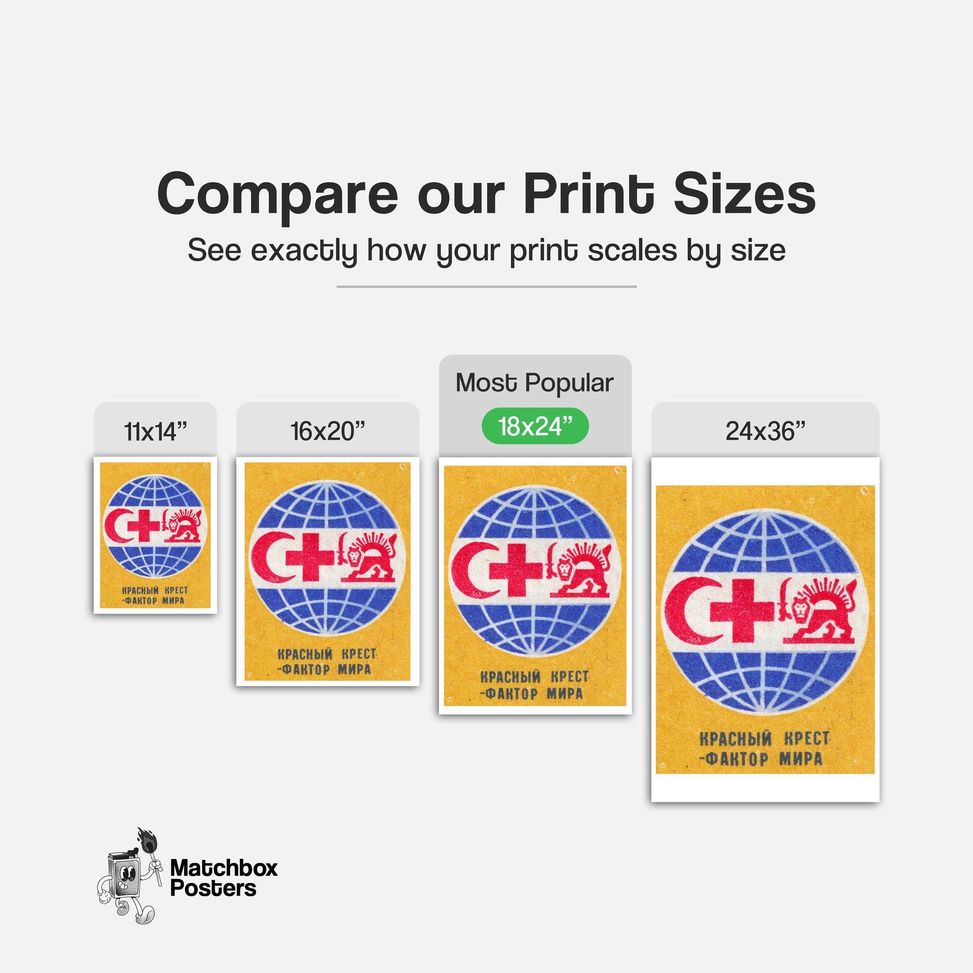 Red Cross - vintage matchbox label print - gallery wall preview