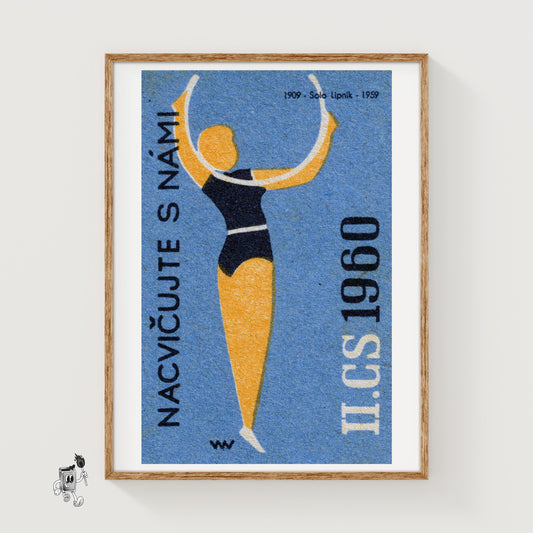 Hoop Dancer - vintage matchbox label print