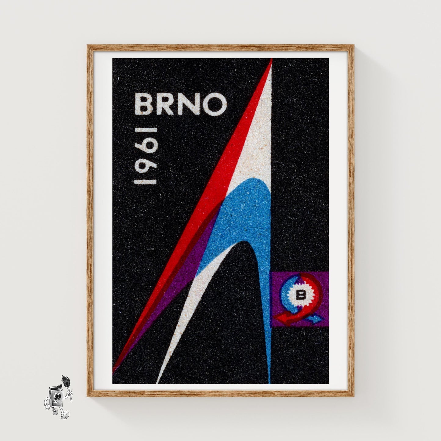 Czech International Trade Fair - vintage matchbox label print