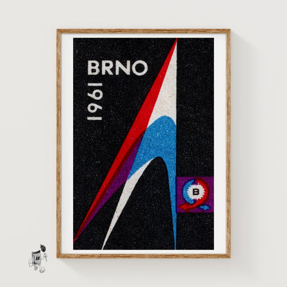 Czech International Trade Fair - vintage matchbox label print