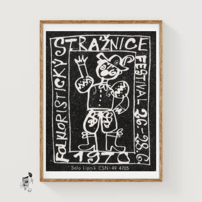 Czech Cultural Festival - vintage matchbox label print