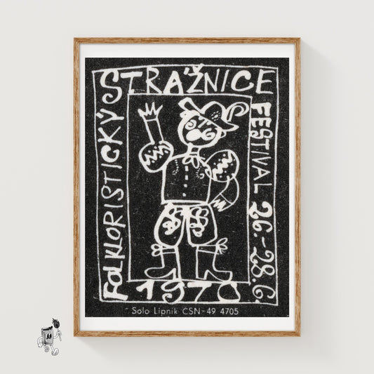 Czech Cultural Festival - vintage matchbox label print