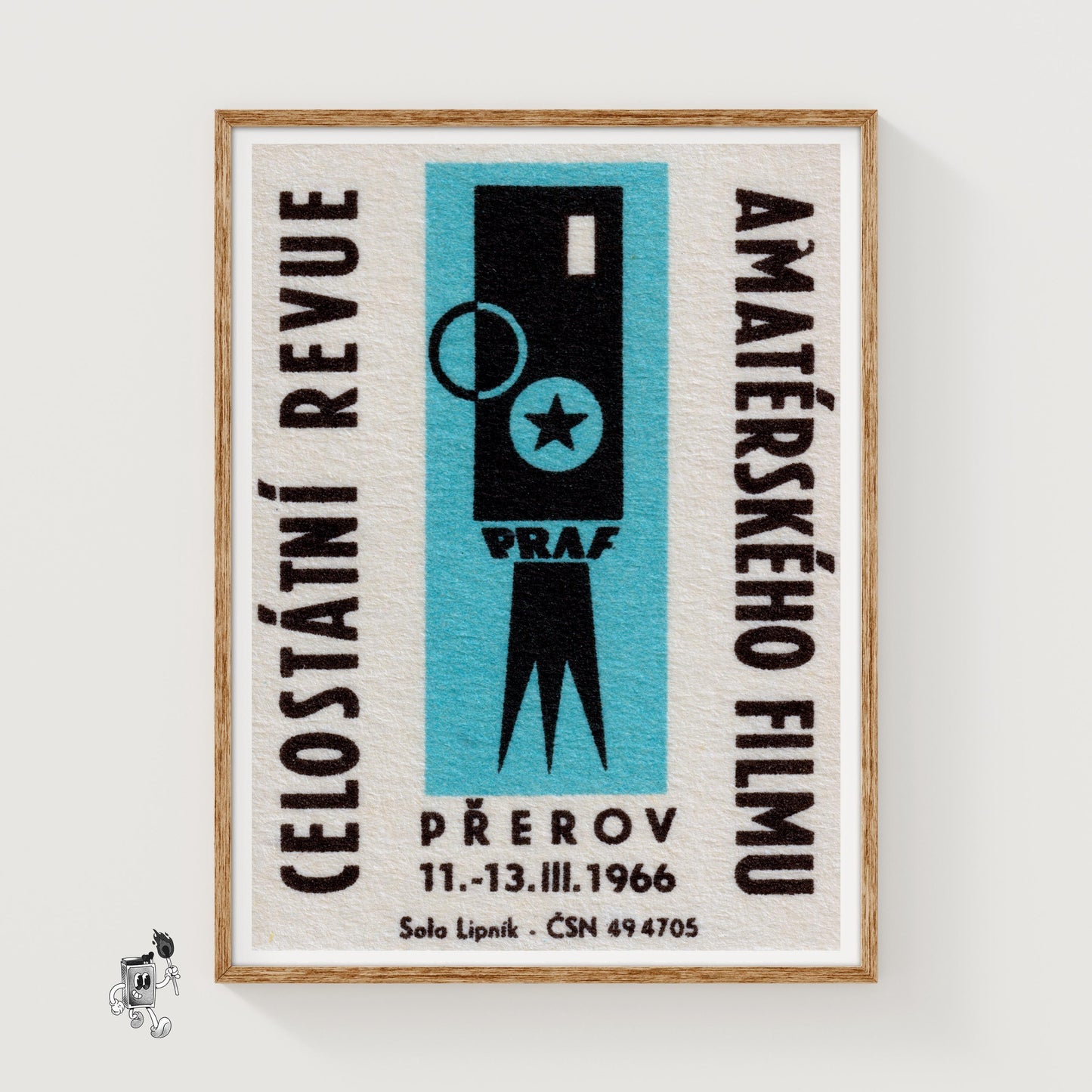 Film Camera - vintage matchbox label print