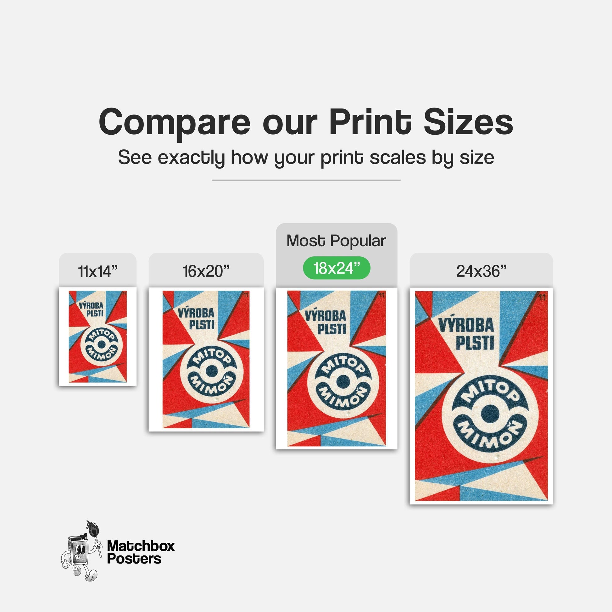 Geometric Design - vintage matchbox label print - gallery wall preview