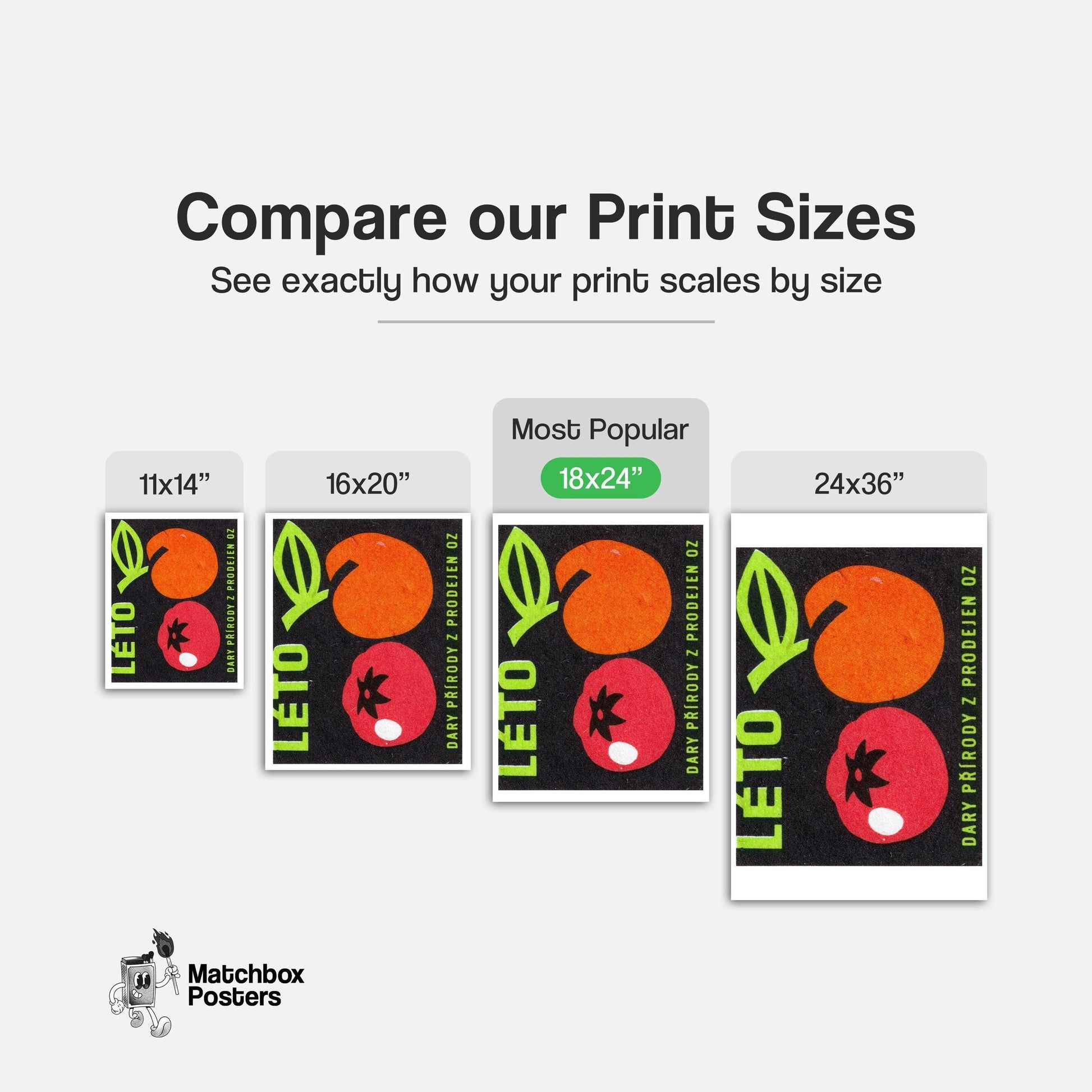Tomato and Peach - vintage matchbox label print - gallery wall preview