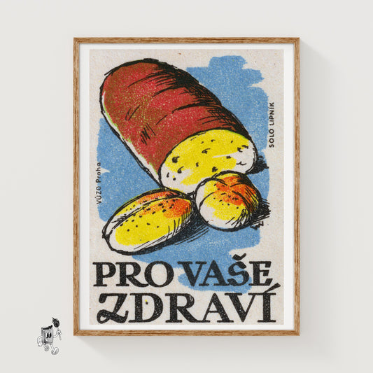 Potato - vintage matchbox label print