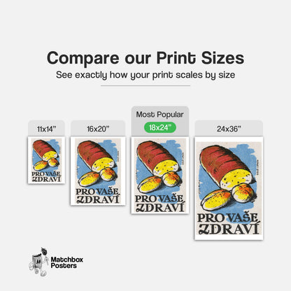 Potato - vintage matchbox label print - gallery wall preview