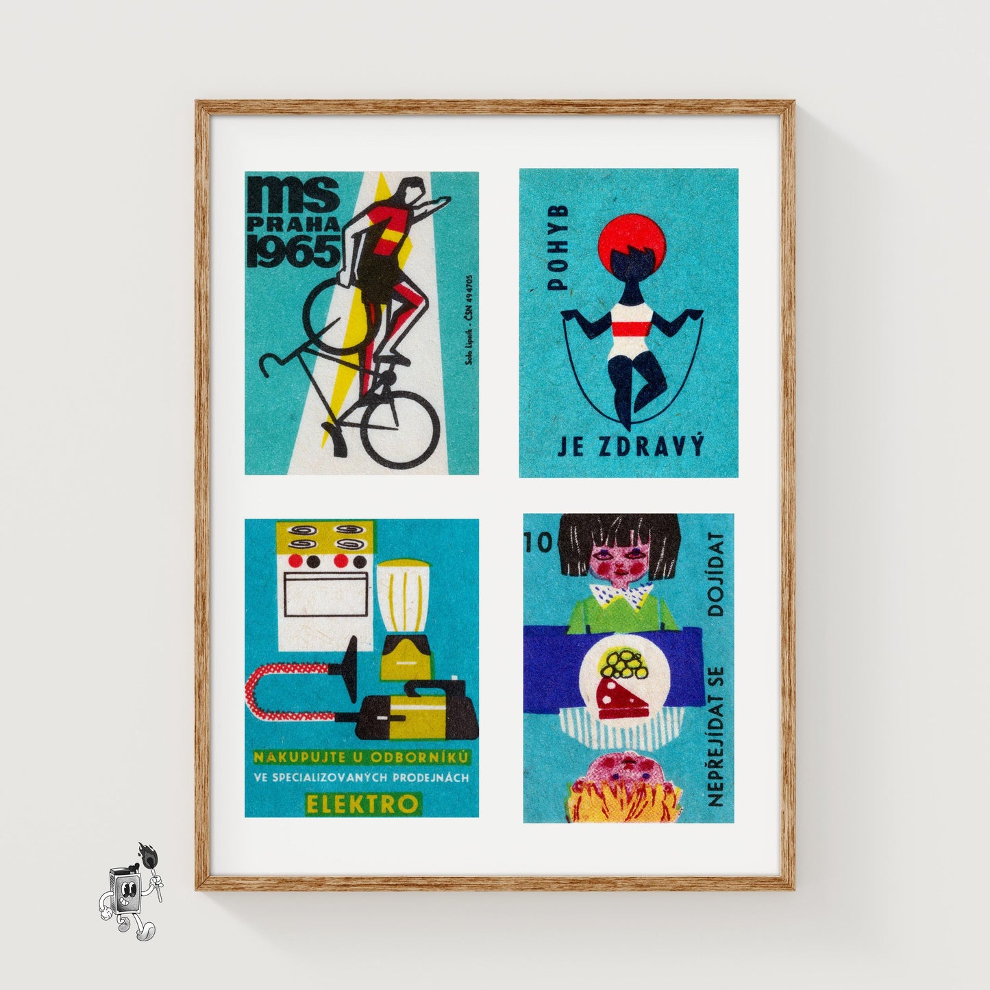 Four Vintages - vintage matchbox label print