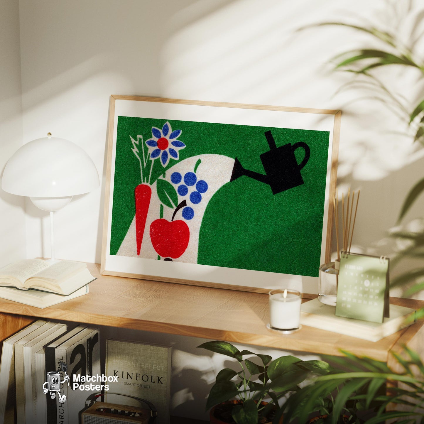 Flora & Fruit - vintage matchbox label print - office wall