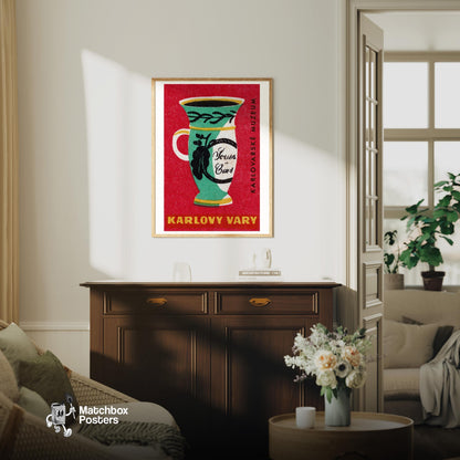 Decorative Ceramic Mug - vintage matchbox label print - framed wall art preview
