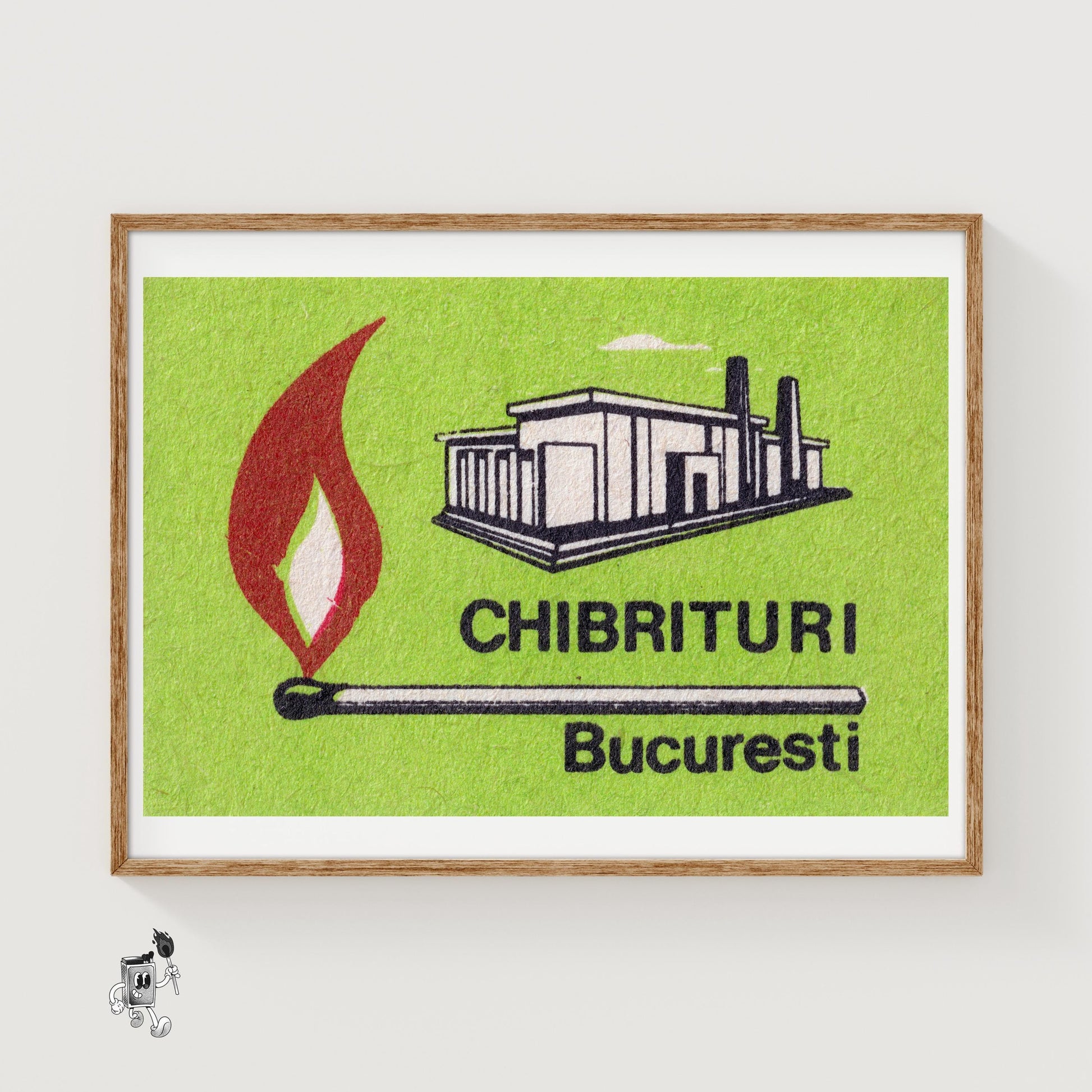 Bucharest Match Factory - vintage matchbox label print