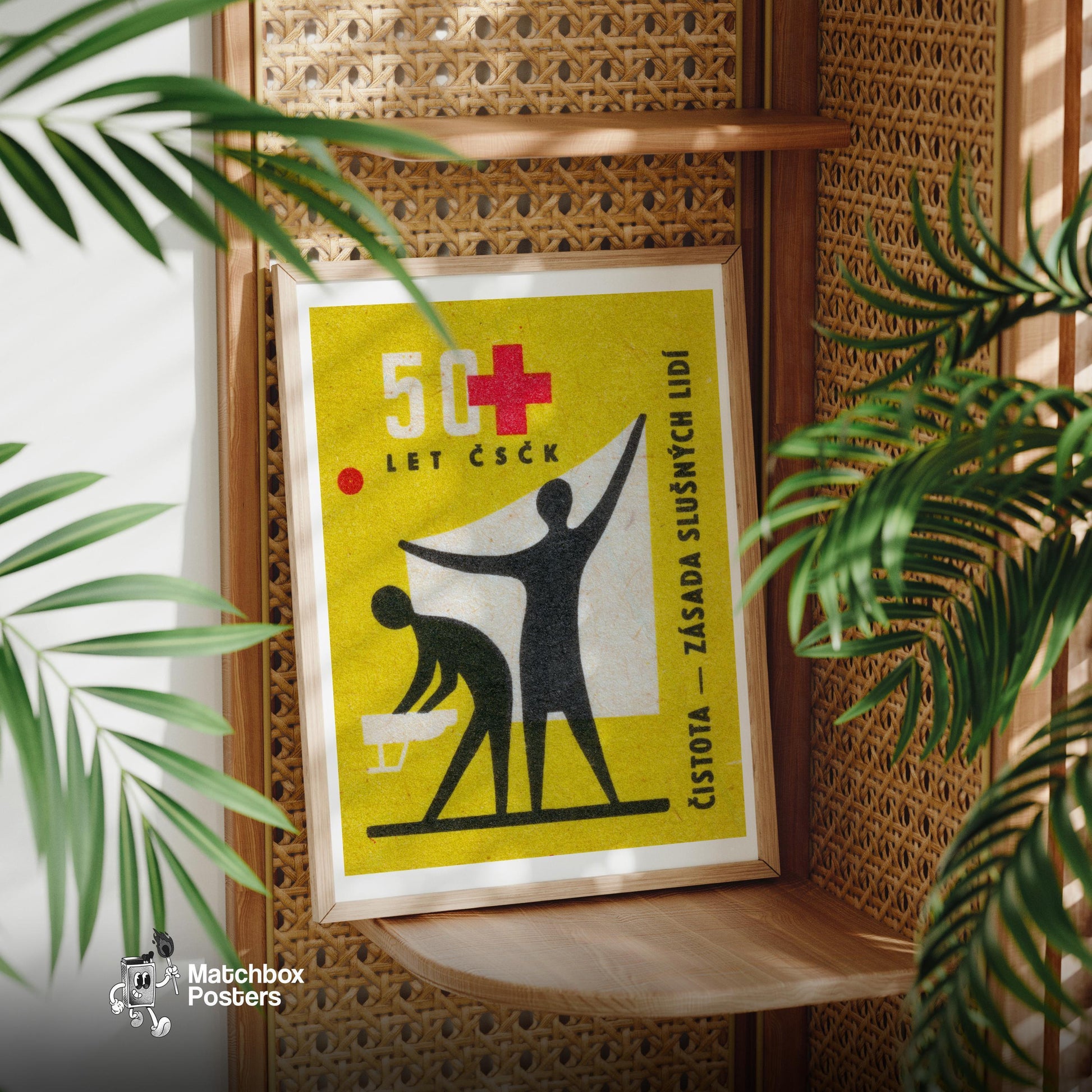 Cleanliness is Health - vintage matchbox label print - office wall